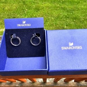 Mini Swarovski Hoop Earrings